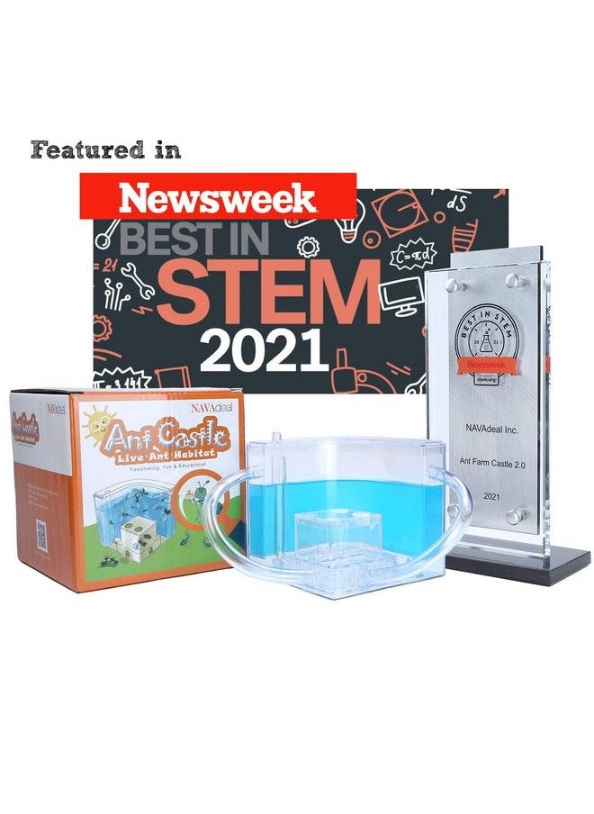 NAVADEAL - Ant Farm Castle 2.0 With Connecting Tube Ant Habitat Science Learning Kit Best Stem 2021 Educational Kids Toy Study Insect Behavior At Home & School Plant Based Blue Gel 3D Maze Ecosystem - Image 1