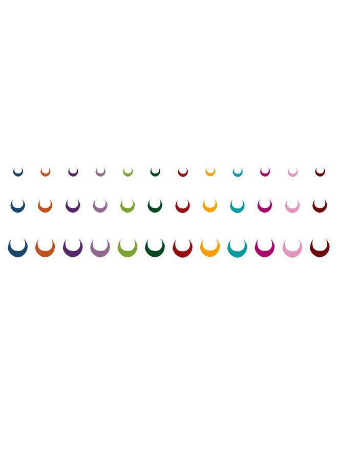 Comet Busters Multicolored Multisized Moon Bindis (5Mm, 7Mm, 9Mm) (Bv1368) - Image 1