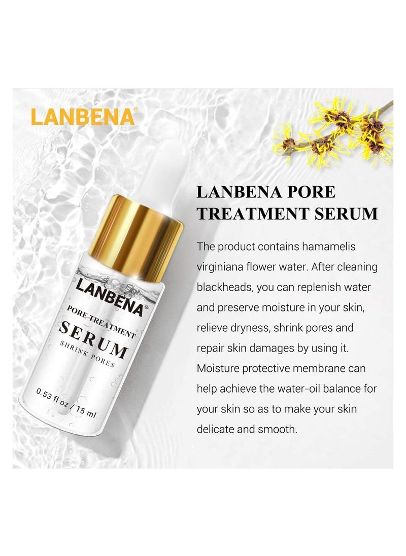 LANBENA Lanbena Pore Skin Care Serum Essence for Shrinking Pores, Relieving Dryness, Oil Control Firming and Moisturizing  - Image 3