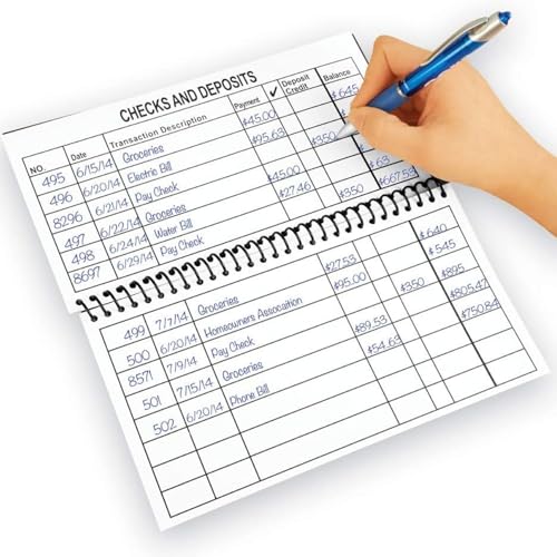 Bandwagon Jumbo Print Check Register Book - Large Print, Easy-to-Read, Spiral Bound, 56 Pages for Personal Accounting, Easy Transaction Reference, 10"L x 5¼"W - Image 3