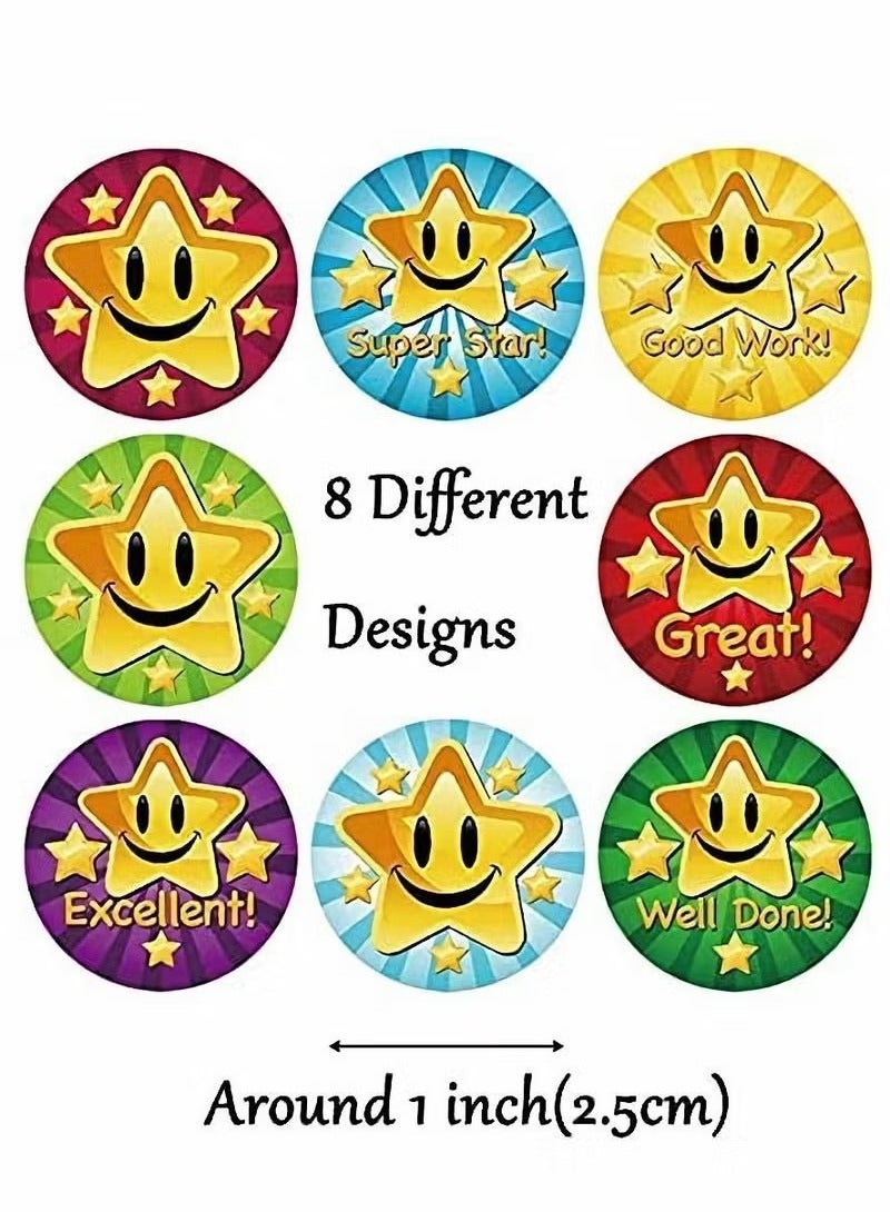 Reward Stickers for Teachers 2 rolls 1000pcs Star Roll Kids Teacher Adults Parents Classroom School Work Study Training Award Gifts，Motivational - Image 2