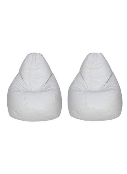 caddyFull caddyFull Large Bean Bag Without Beans White Pack of 2  - Image 1