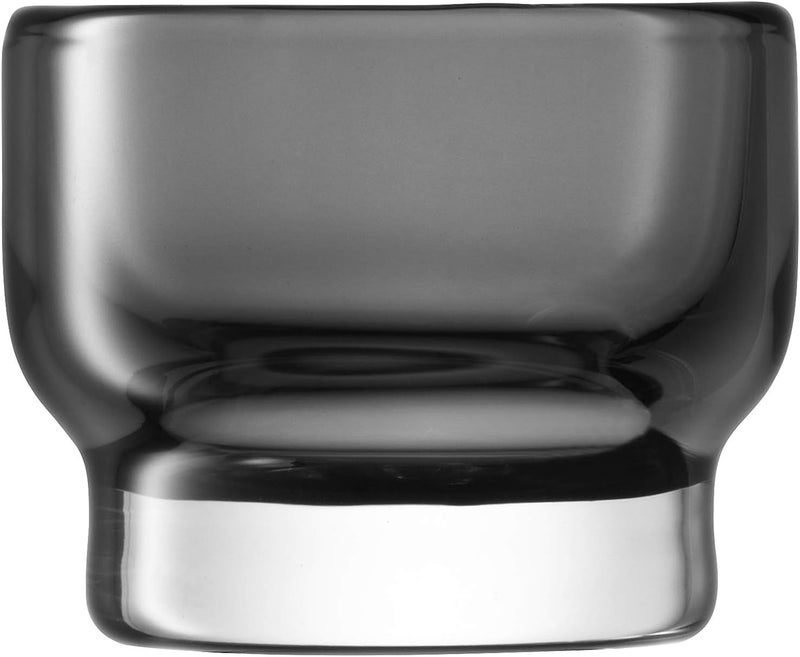 LSA Utility Tealight Holder Set Smoky Grey 2-Piece | Handmade Glass Candle Holders Made in Poland - Image 2