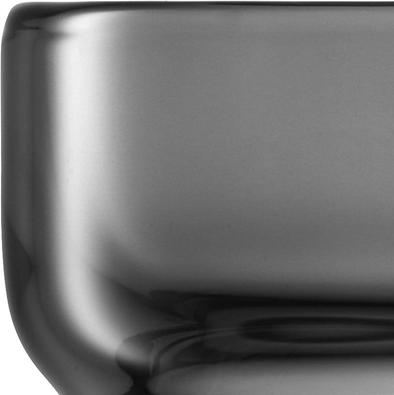 LSA Utility Tealight Holder Set Smoky Grey 2-Piece | Handmade Glass Candle Holders Made in Poland - Image 3