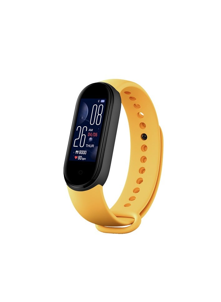 SYOSI Fitness Sports Wristband Watch Smart Activity Tracker, Waterproof Sports Watch for Men and Women, Pedometer with Monitor (Yellow)
