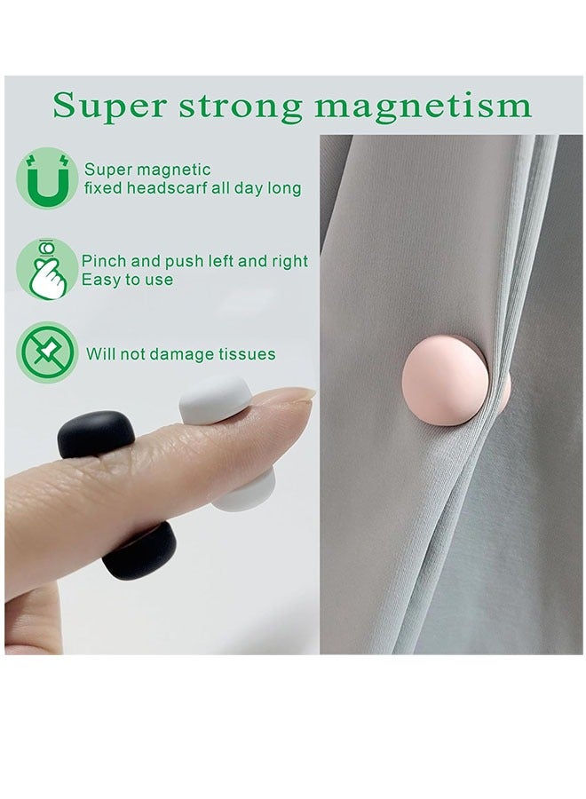 8 pairs Strong Magnetic Hijab Pins,Multi-Use Pinless Hijab Pin,Safety Pins，used for shawls, shirts, clothes, trouser legs，scarves Natural colours(matte) - Image 2