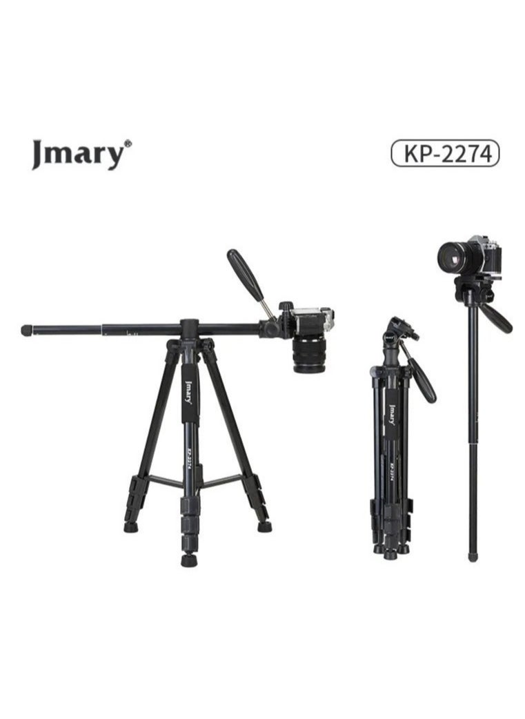 Jmary KP-2274 CameraAluminium Tripod with 4 Sections Professional Detachable Monopod Tripod with 360 Degree Head Quick Release Plate - Image 5