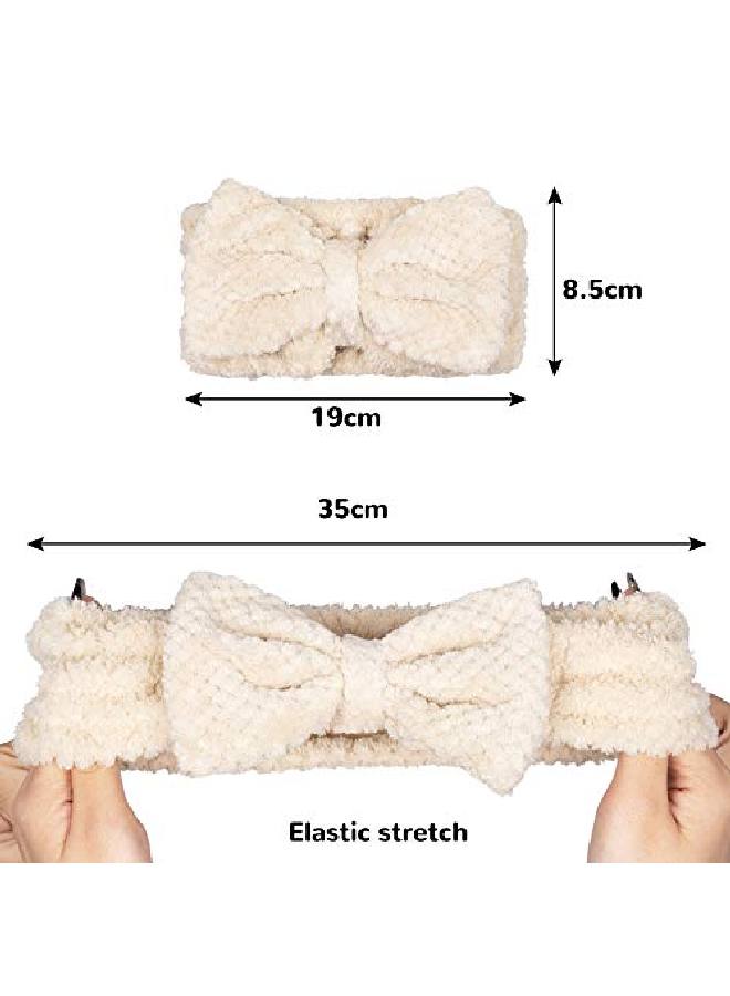 Whaline 6 عبوات رباط رأس سبا تصميم بيليرين عقدة قوس مرن رباط رأس مكياج يوغا ناعم رقيق رباط شعر لف الرأس لغسل الوجه الاستحمام الرياضة الجمال العناية بالبشرة للنساء والفتيات - Image 3