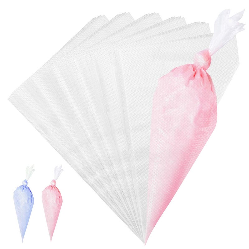 VolksRose 100Pcs Disposable Piping Bags 24 inch Anti Burst and NonSlip Pastry Bags Thicken Cake Decorating Bags Icing Piping Bags for Cake Cupcakes Cookies Frosting White