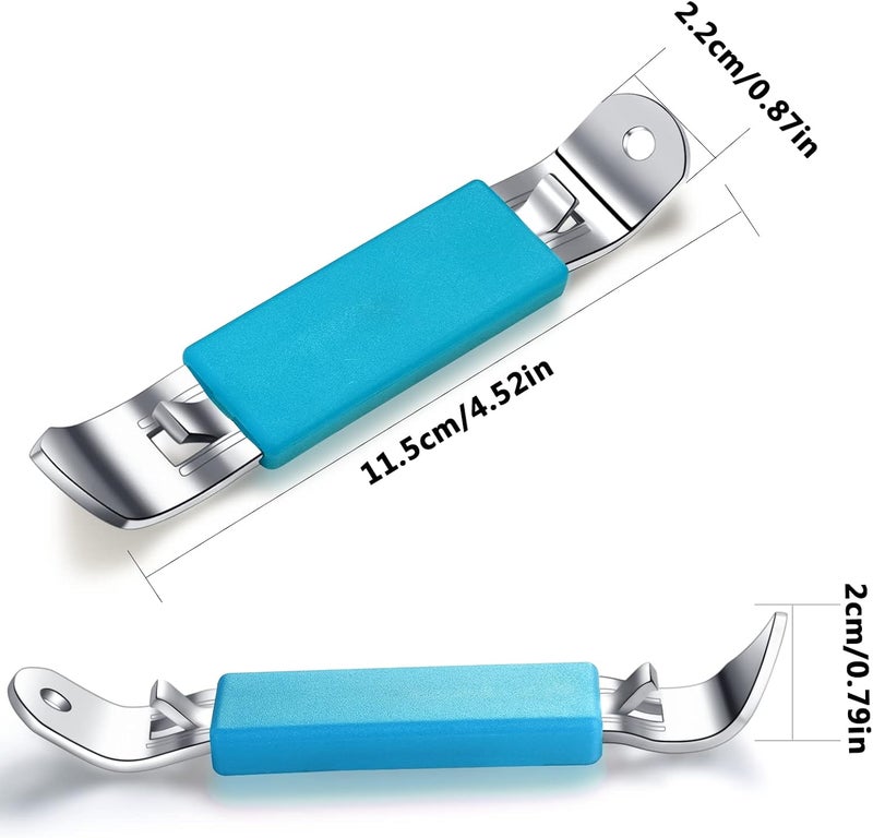 HANCELANT 3 Pieces Magnetic Bottle Openers Can Opener Classic Beer Opener Stainless Steel Small Bottle Opener Can Tapper with Magnet for Camping and Traveling (Blue) - Image 3