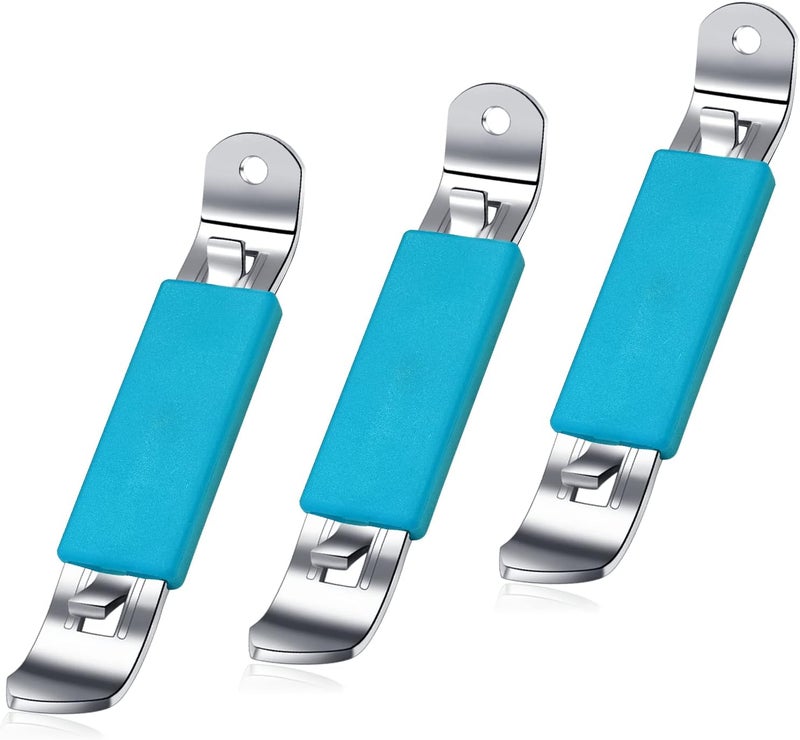 HANCELANT 3 Pieces Magnetic Bottle Openers Can Opener Classic Beer Opener Stainless Steel Small Bottle Opener Can Tapper with Magnet for Camping and Traveling (Blue) - Image 1