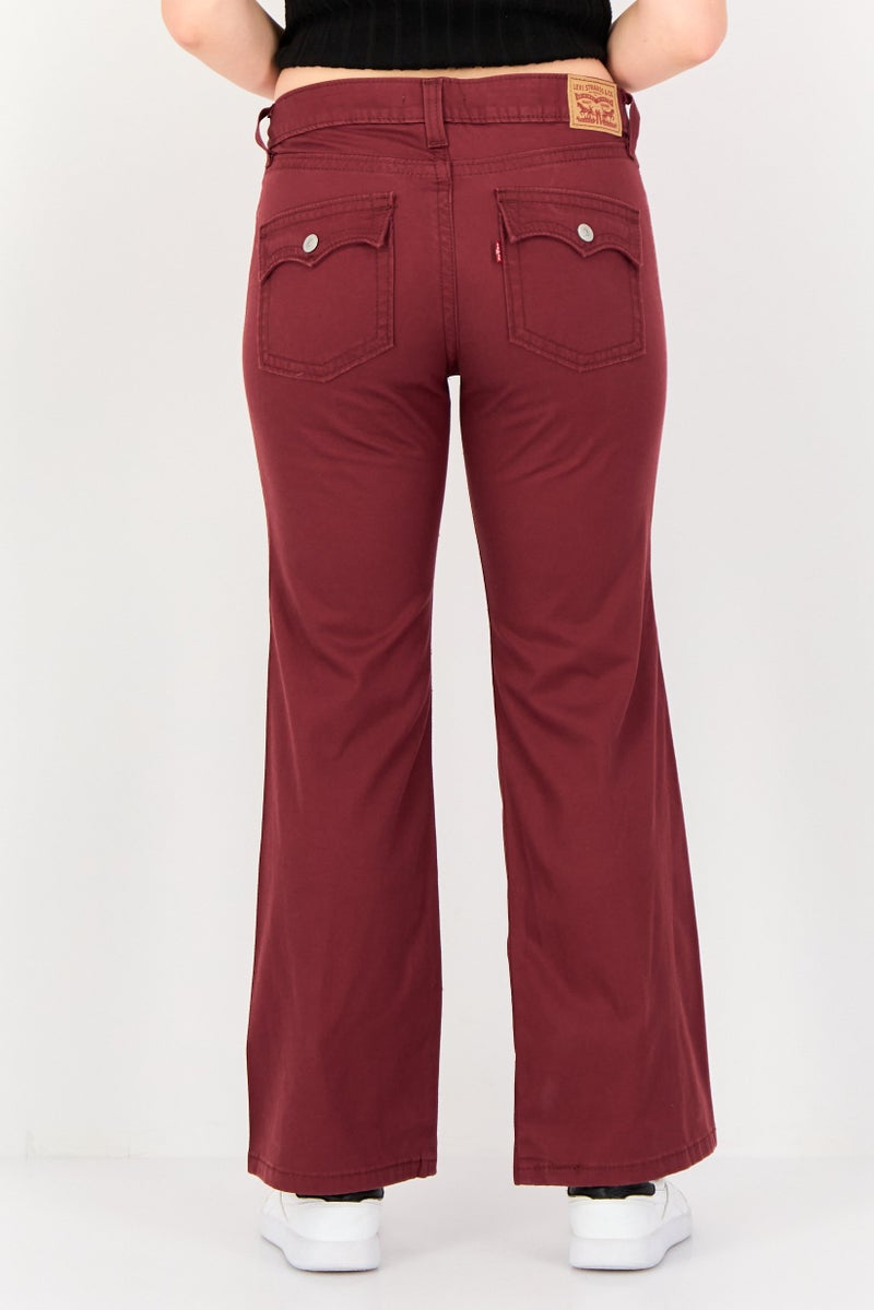 Levi's Women Bootcut Fit Solid Stretchable Denim, Maroon - Image 2