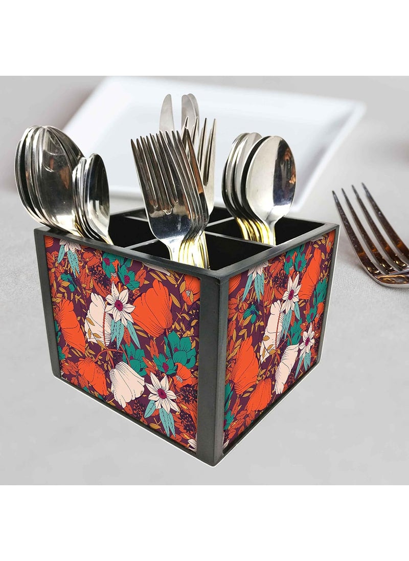 Nutcase Nutcase Designer Cutlery Stand Holder Silverware CaddySpoons Forks Knives Organizer for Dining Table kitchen W575 x H 425 x L55SPOONS NOT INCLUDED Elegance  - Image 2
