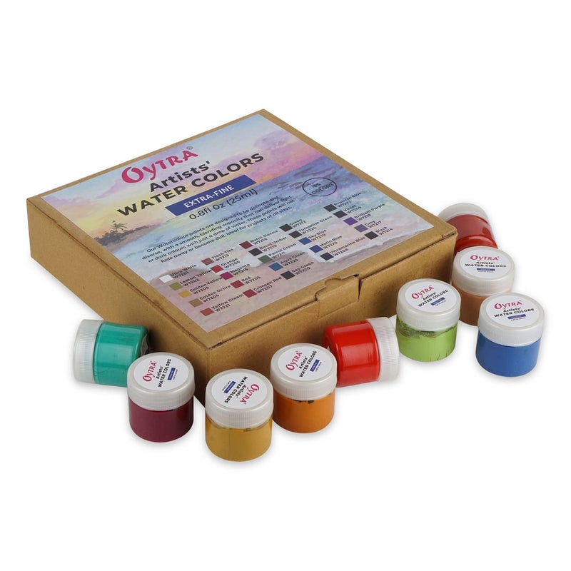 Oytra 25 Colors (25ml / 0.8oz) Water Colour Bottles Vibrant Colours for Professionals Artist Hobby Painters DIY Art and Craft - Image 5