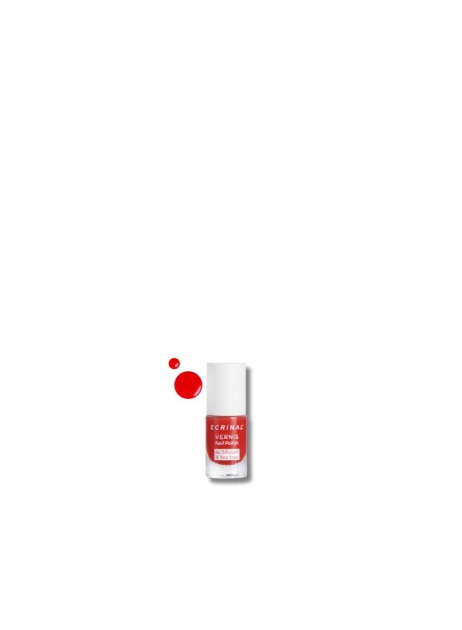 Ecrinal Strengthening Nail Polish Red 5ml - Image 2