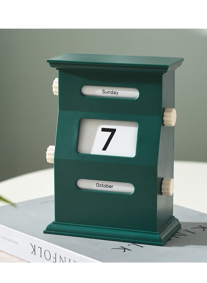 عام تقويم مكتبي إبداعي ذو مظهر عالٍ كلاسيكي، تقويم مكتبي إبداعي خفيف، ديكور فاخر، زخارف مكتبية راقية - Image 1