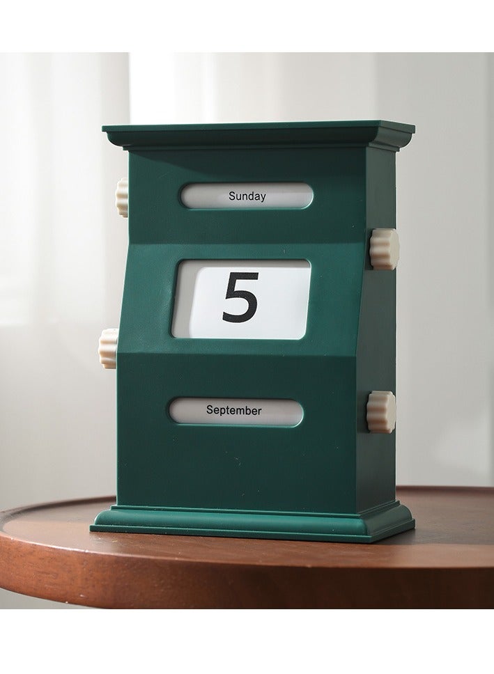 عام تقويم مكتبي إبداعي ذو مظهر عالٍ كلاسيكي، تقويم مكتبي إبداعي خفيف، ديكور فاخر، زخارف مكتبية راقية - Image 2