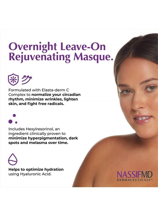 nassif md NassifMD Dermaceuticals Refreshing & Brightening Overnight Illuminating Masque Leaves Skin Soft & Refreshed 4 fl oz - Image 4