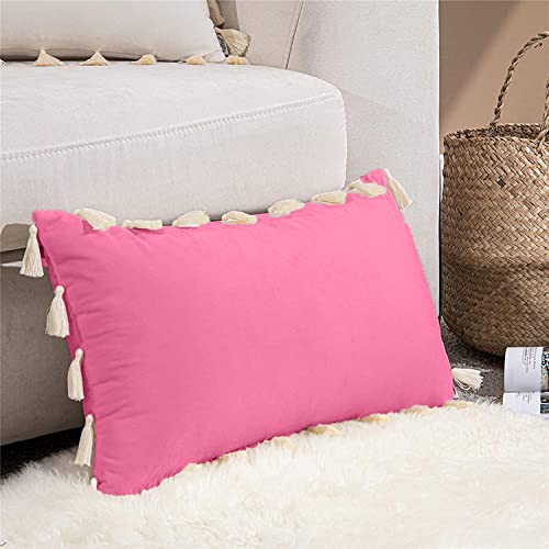 CottonFry Boho Decorative Throw Pillow/Cushion Covers with Tassels for Couch Bed Sofa Soft Velvet Cushion Covers - Image 3