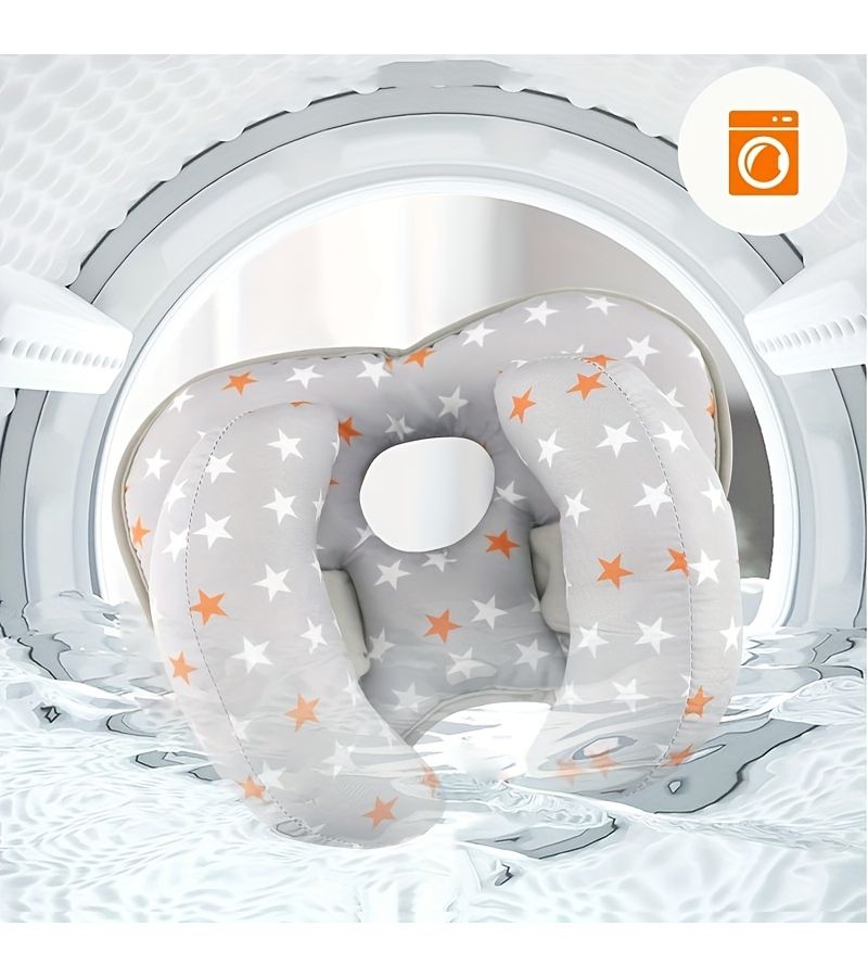 White Adjustable Banana Neck Support Pillow For Kids Stroller Travel Head Pillow - Image 5