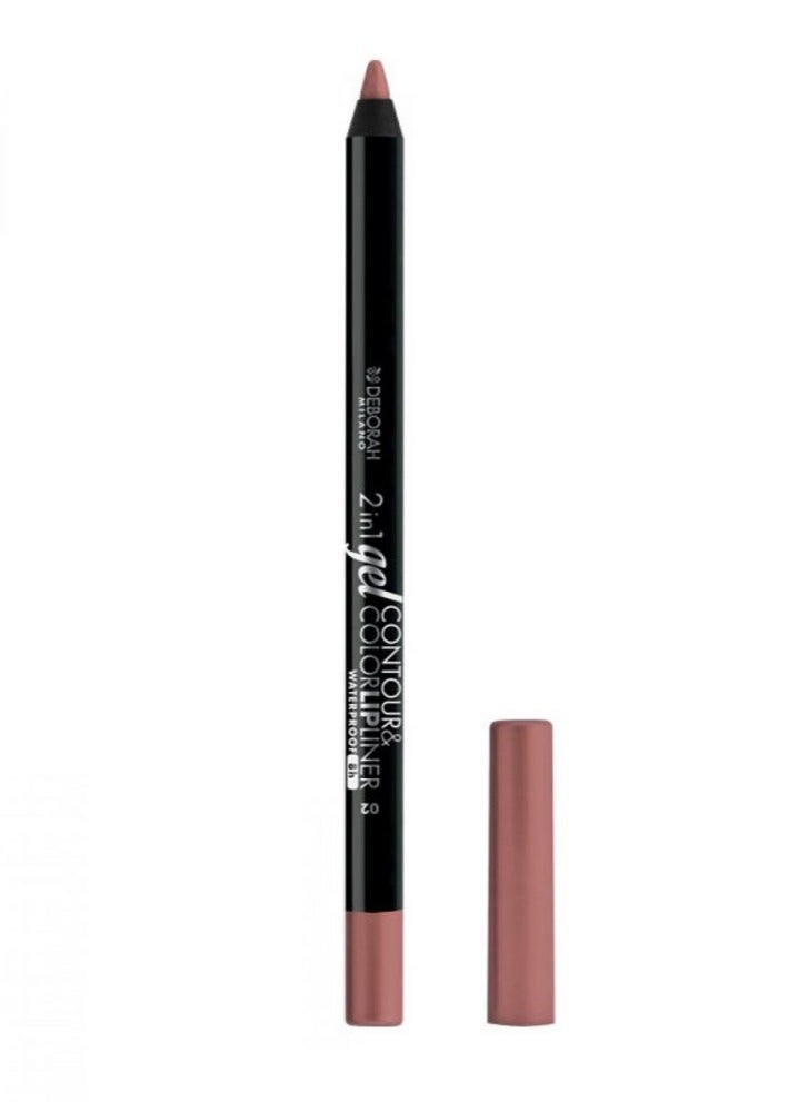 DEBORAH 2en1 Gel Contour&Couleur CRAYON LEVRES 02
