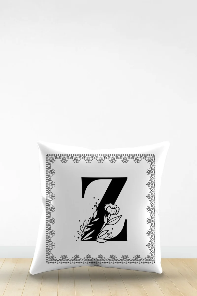 ارتافيسا Double Sided Digital Printed Letter Z Decorative Faux Leather Throw Pillow Cover