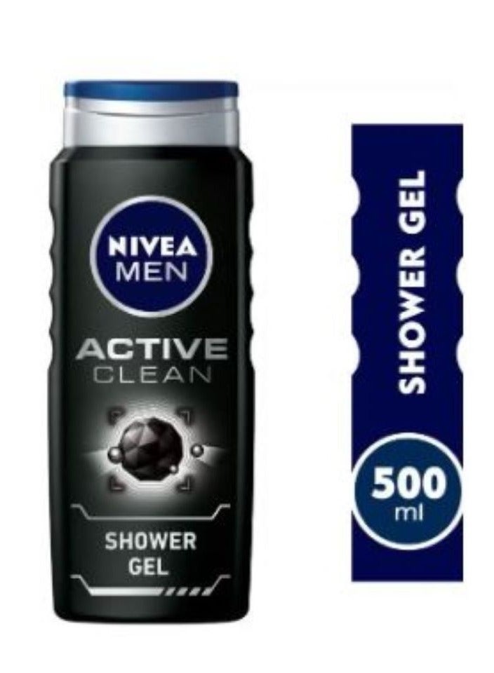 Nivea Shower Gel for Men Active Clean with Charcoal 500 ml