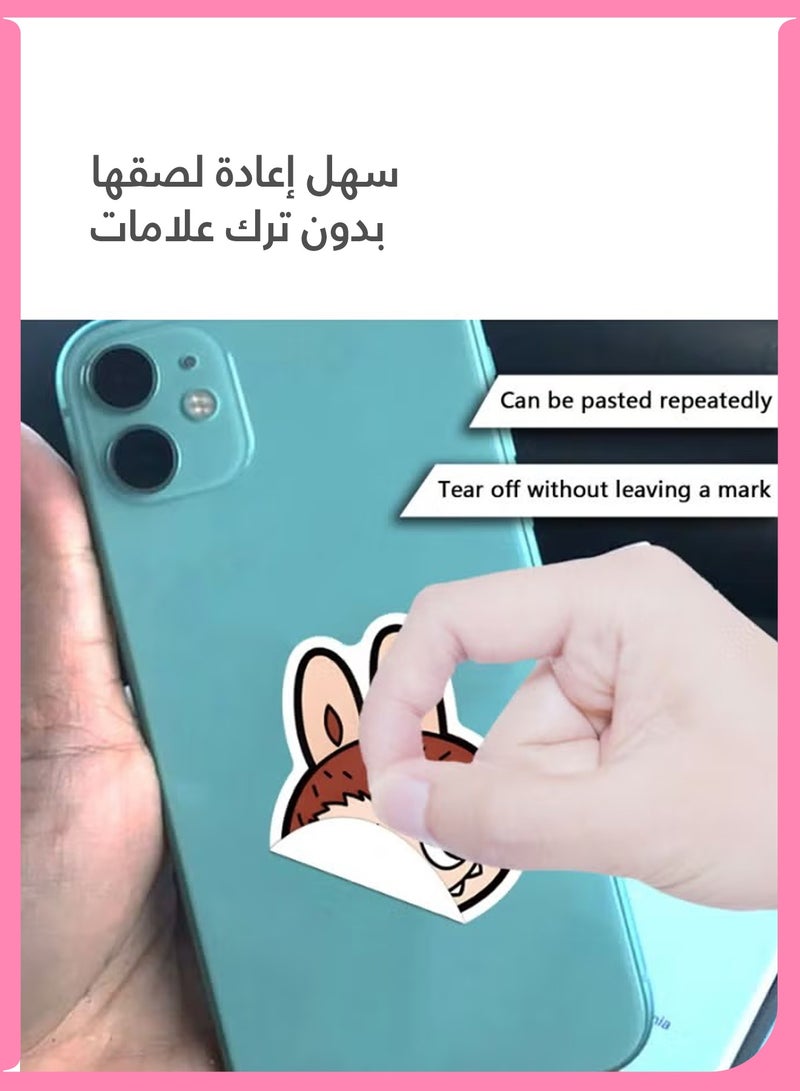 لابوبو 60 قطعة ملصقات كرتونية Labubu (5x6 سم)، ملصقات فينيل مقاومة للماء كيوت كاوايي للأطفال والمراهقين والكبار، للديكور اليدوي على دفاتر، أجهزة الكمبيوتر المحمولة، زجاجات المياه، الهواتف، الجيتار، السكيت بورد، الدراجات، حقائب السفر، مثالية كهدية للحفلات ولوازم المدرسة - Image 3