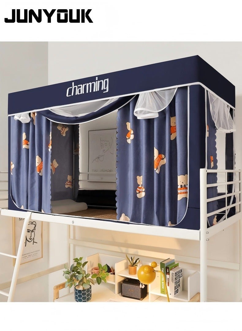 JUNYOUK Bed Canopy Tents Curtain Blackout Curtain Single Bed Tent Curtain Student Shading Cloth Bed Canopy Mosquito Net Student Sleep Privacy Protection - Image 1