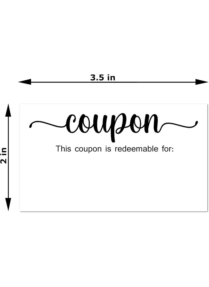 RokAPary Coupon Cards Gift Certificate  Present Voucher For Bridal Shower Baby Shower Family Reunion Holiday Celebrations Newlyweds Reception Graduation Birthday Events Redeemable 50 Cards 35x2 Made in USA  - Image 5