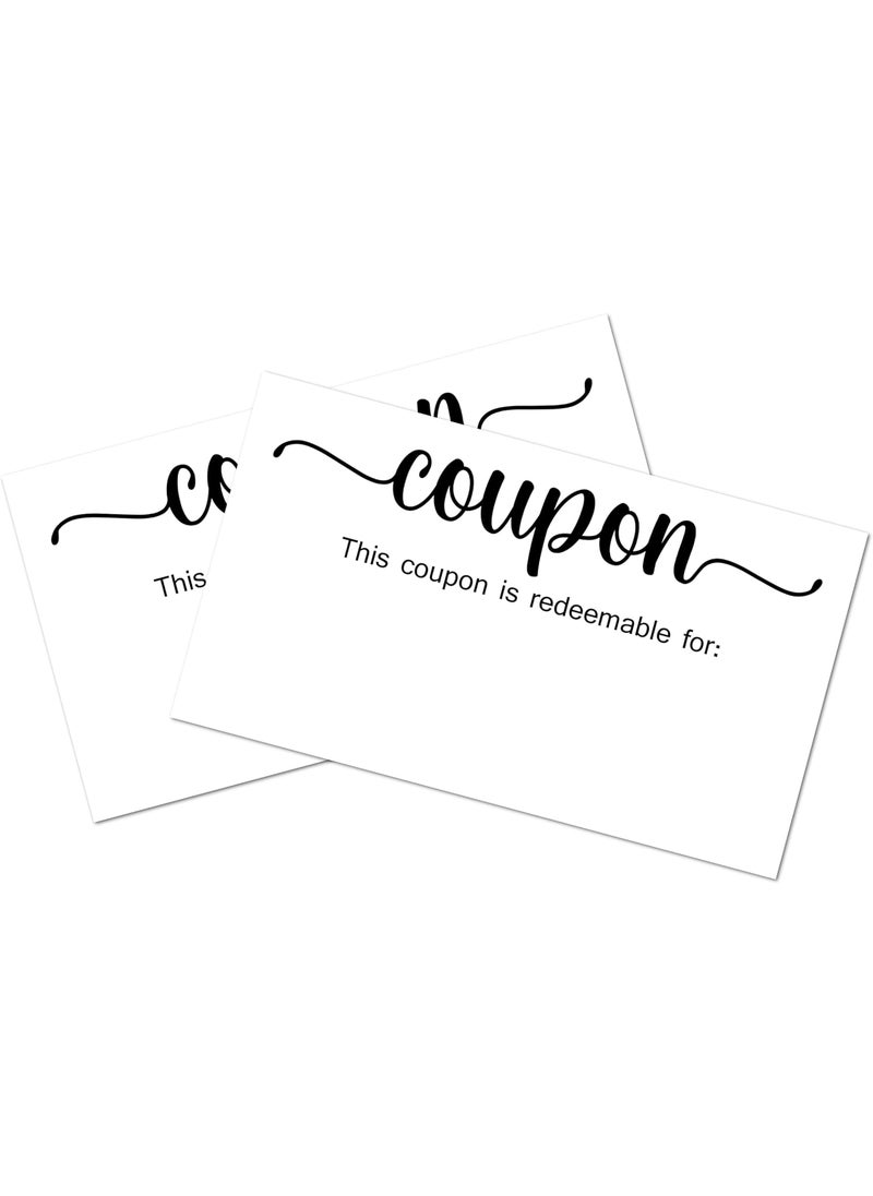 RokAPary Coupon Cards Gift Certificate  Present Voucher For Bridal Shower Baby Shower Family Reunion Holiday Celebrations Newlyweds Reception Graduation Birthday Events Redeemable 50 Cards 35x2 Made in USA  - Image 1
