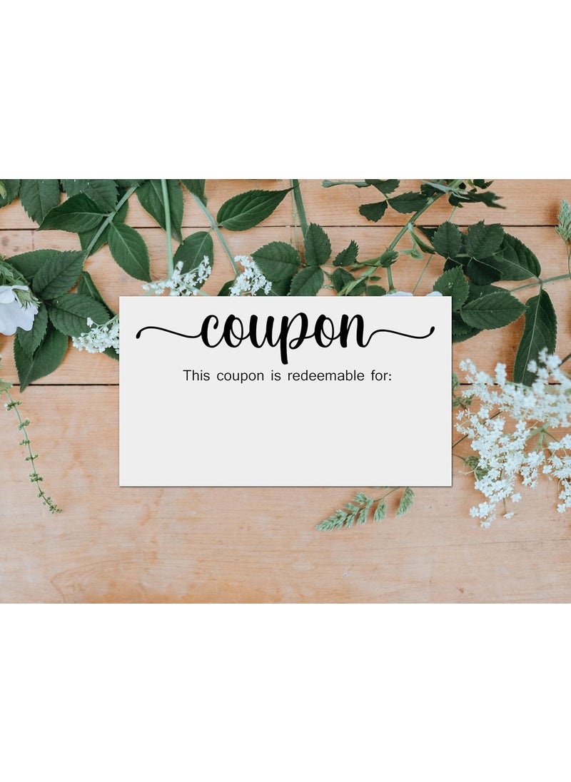 RokAPary Coupon Cards Gift Certificate  Present Voucher For Bridal Shower Baby Shower Family Reunion Holiday Celebrations Newlyweds Reception Graduation Birthday Events Redeemable 50 Cards 35x2 Made in USA  - Image 2