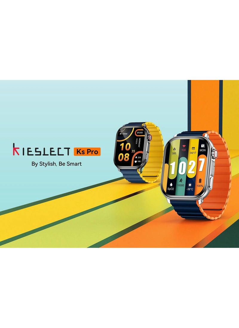 KIESLECT - Kieslect Calling Watch Ks Pro with extra black strap in box - silver - Image 1