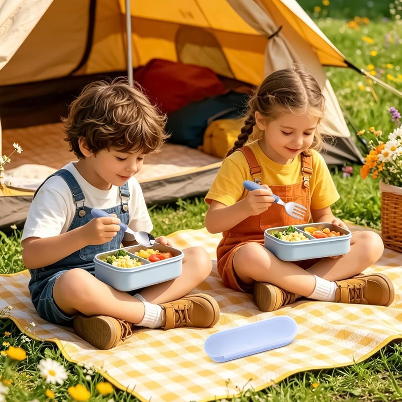 Kids Utensils,Dishwasher Safe Flatware with Case,Stainless Steel Kids Silverware Set - for Home School Lunch Travel Dining Outdoor Eating Feeding Daycare Kitchen Camping Picnic - Image 2