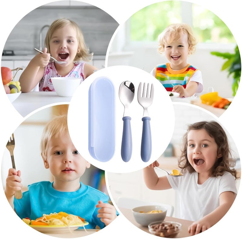 Kids Utensils,Dishwasher Safe Flatware with Case,Stainless Steel Kids Silverware Set - for Home School Lunch Travel Dining Outdoor Eating Feeding Daycare Kitchen Camping Picnic - Image 4