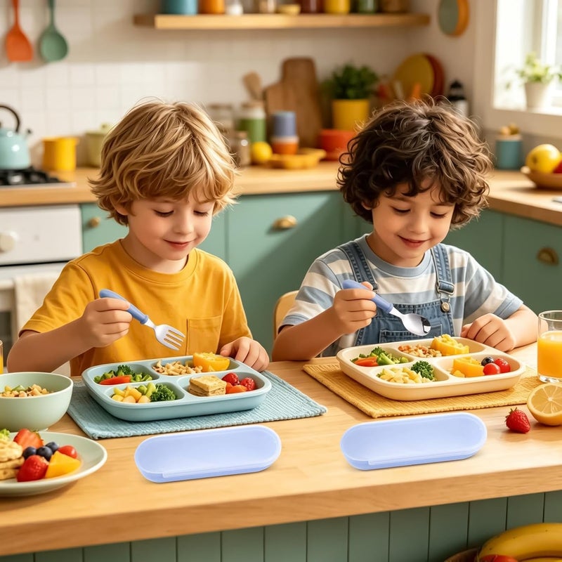 Kids Utensils,Dishwasher Safe Flatware with Case,Stainless Steel Kids Silverware Set - for Home School Lunch Travel Dining Outdoor Eating Feeding Daycare Kitchen Camping Picnic - Image 3