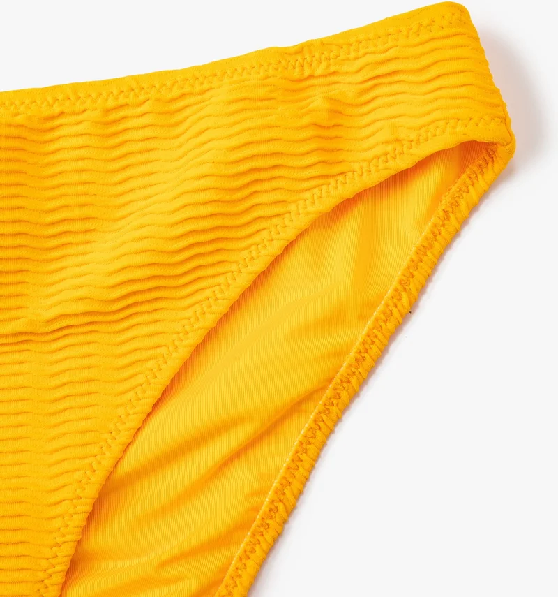 KOTON Cotton Textured Bikini Bottom Normal Waist