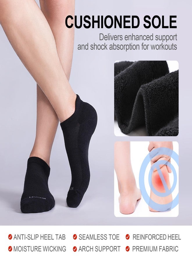 LEVSOX جوارب ضغط للكاحل من LEVSOX للنساء والرجال، جوارب رياضية مبطنة قصيرة من فسكوز الخيزران للجري - Image 4