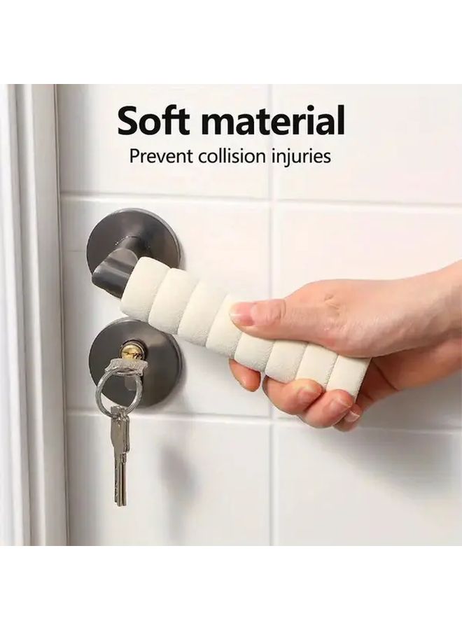 3pcs White Door Handle Protector Covers Soft Comfortable Anti Static Adjustable - Image 4