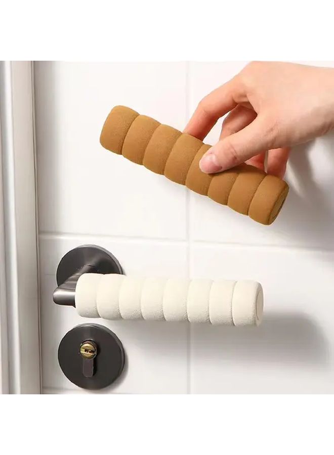 3pcs White Door Handle Protector Covers Soft Comfortable Anti Static Adjustable - Image 3