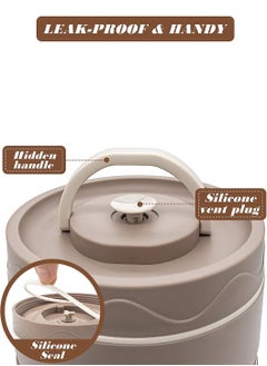 LEOKOR Portable Insulated Tiffin Lunch Box Set – Stackable Bento Box， Stainless Steel Thermal Containers with Bag  - Image 2