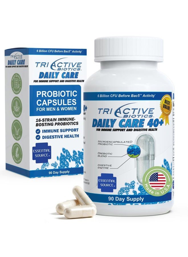 Essential Source TriActive Biotics™ Daily Care Immune Support and Digestive Health - 90 Capsules - Image 1