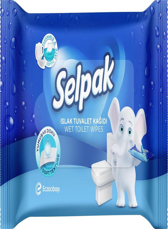 SELPAK Wet Toilet Wipes 42sheets Flushable and Septic Safe