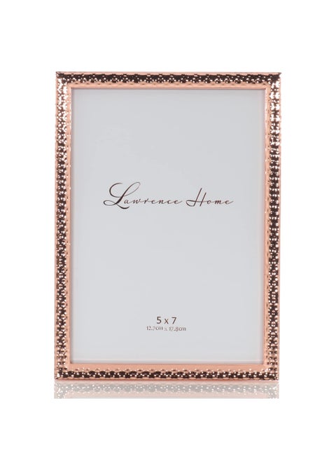 Lawrence Frames Metal Picture Frame with Hammer Effect  5x7  Copper