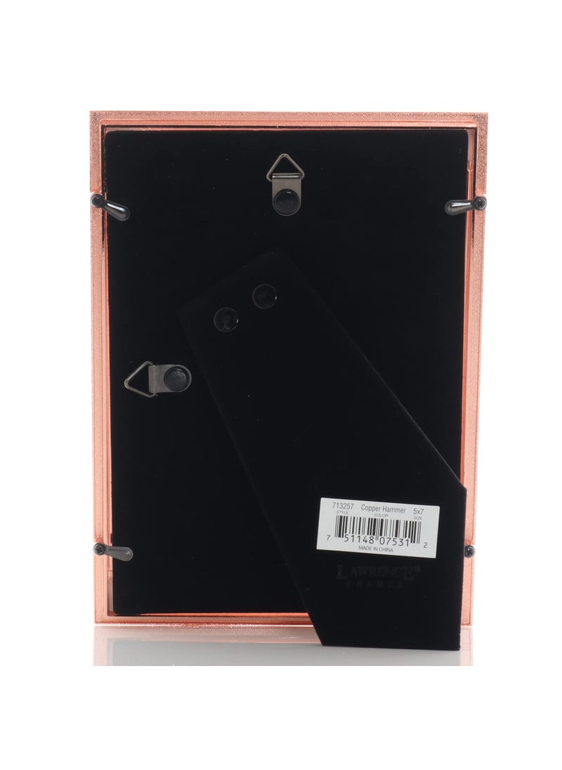 Lawrence Frames Lawrence Frames Metal Picture Frame with Hammer Effect  5x7  Copper  - Image 5
