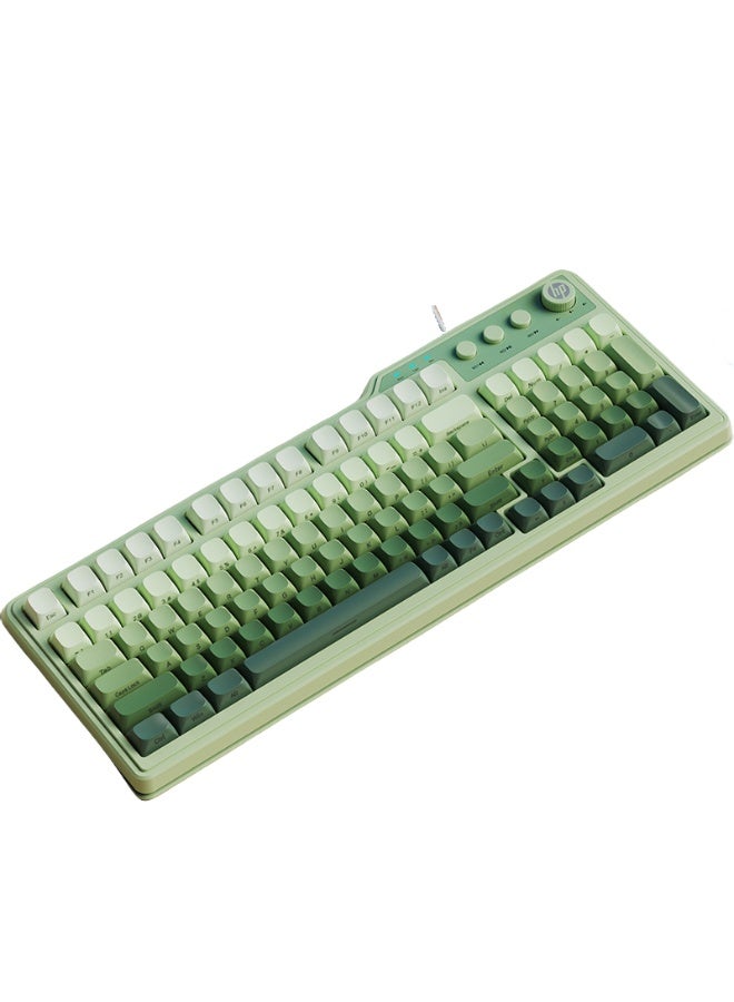 KUYING New Mechanical Tactile Gradient Side Engraved E-sports Game Wired Keyboard 