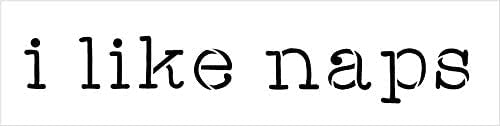 Ivana's I Like Naps Stencil | Craft Simple Words Funny Sayings Shabby Chic | DIY Rustic Bedroom Home Decor Quote | Gift Mom Wife Girlfriend | Reusable Mylar Template | Paint Wood Sign (12" x 3") - Image 3