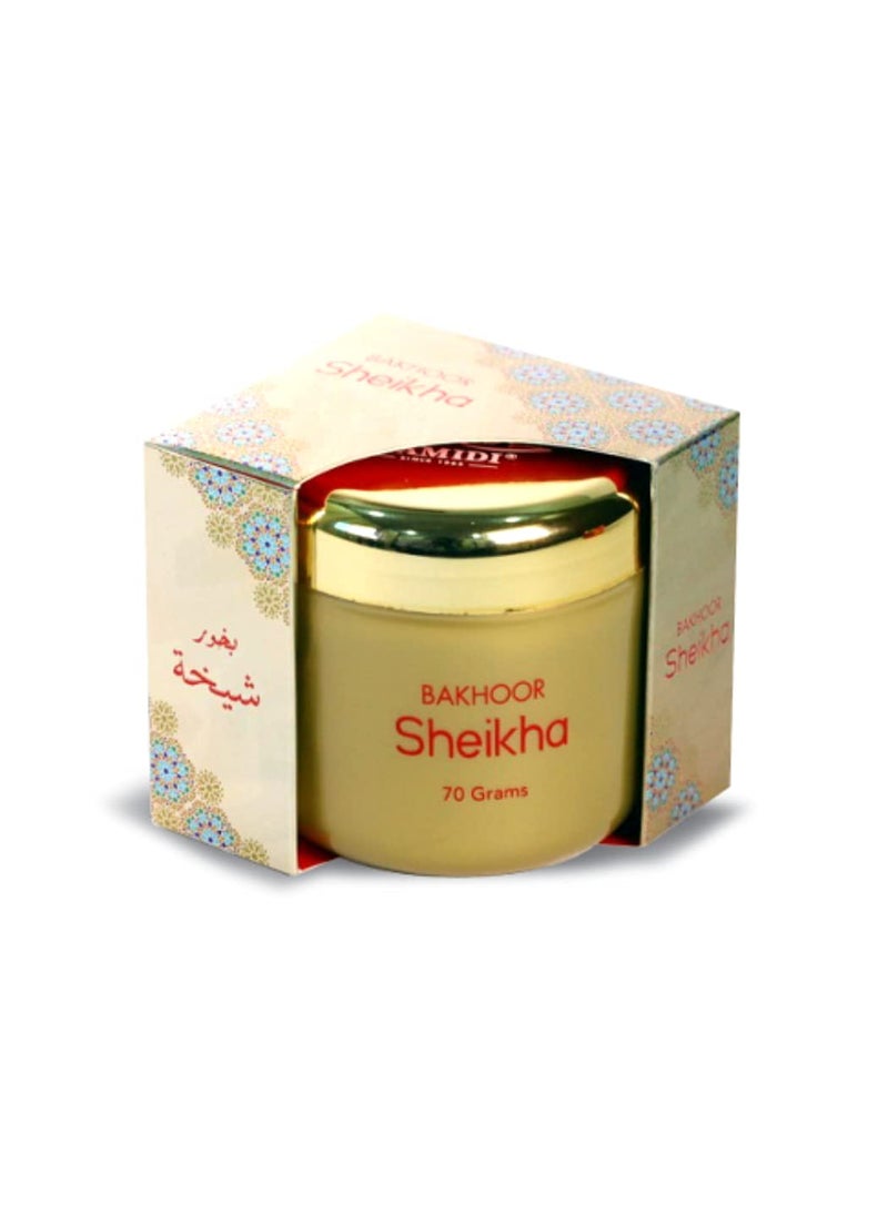 HAMIDI HAMIDI BAKHOOR SHEIKHA 70 GM Incense Fragrance For Home Used with Incense Burner or Mabkhara Natural Hand Dipped Beat Wood Scent  - Image 2