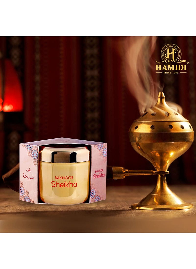 HAMIDI HAMIDI BAKHOOR SHEIKHA 70 GM Incense Fragrance For Home Used with Incense Burner or Mabkhara Natural Hand Dipped Beat Wood Scent  - Image 3