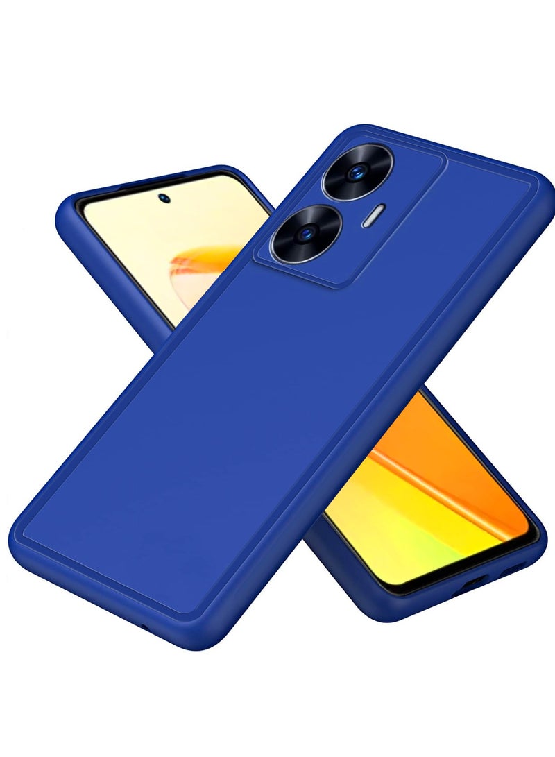 Wtech TPU Liquid Silicone Ultra Thin Phone Case Cover For Realme C55 4G 2023 Navy Blue